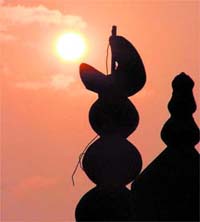 The sun greets the city residents in the early morning hours.