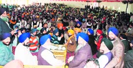 SAD general secretary Prem Singh Chandumajra at a function in Patiala on Monday.