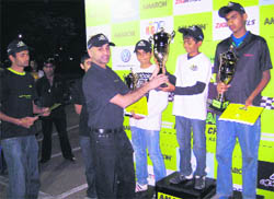 The winners being awarded in Hyderabad