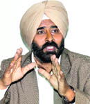 Punjab Director Sports, Pargat Singh, talking to the media in Jalandhar on Friday.