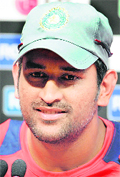 Mahendra Singh Dhoni addresses a press conference at the Vidarbha Cricket Association Stadium in Nagpur 
