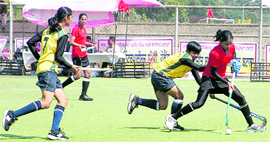 A match in progress in Ludhiana on Saturday. 