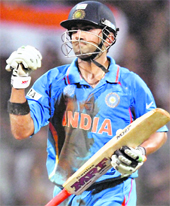 Gautam Gambhir celebrates his half century