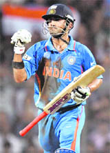 Gautam Gambhir has risen four places to 10th.