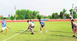 Players in action at the Hawks Stadium in Ropar on Tuesday