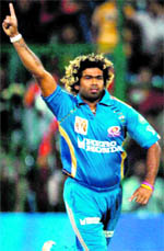 Eleven Sri Lankan players, including Lasith Malinga (top) are currently in action in the cash-rich IPL