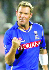 Shane Warne picked up three wickets against Kochi.
