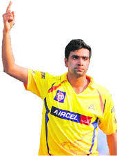 Ravichandran Ashwin celebrates after taking a wicket. The CSK off-spinner has been in impressive form