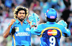 For Mumbai Indians Lasith Malinga (L) has been right on target with his yorkers.