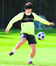 Manchester United�s midfielder Park Ji-Sung.