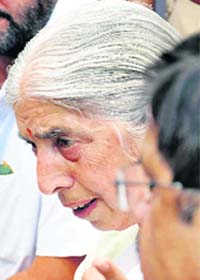 Health Minister LK Chawla addresses the media in Patiala on Thursday