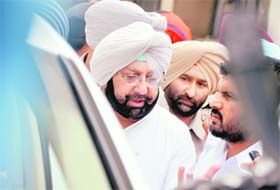 PPCC president Capt Amarinder Singh in Ludhiana on Saturday