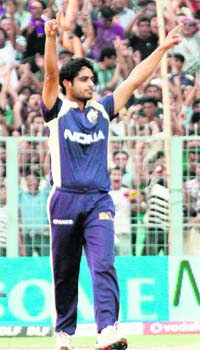 Iqbal Abdulla celebrates a wicket on Saturday