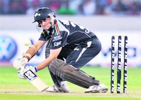 Pune Warriors� Sourav Gunguly plays a shot during their match against Deccan Chargers at the Rajiv Gandhi International Stadium in Hyderabad on Tuesday