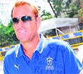 Rajasthan Royals� captain Shane Warne arrives at the BCCI headquarters to attend a hearing of the IPL in Mumbai 