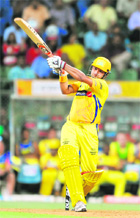 CSK�s Suresh Raina bats against Royal Challengers in Mumbai on Tuesday. 