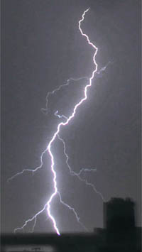 Lighting captured by The Tribune lensman Malkiat Singh in Jalandhar 