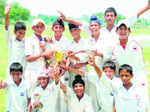 Players celebrating their win in Patiala 
