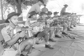 Recruits of the BSF at the Subsidiary Training Centre, Kharkan, in Hoshiarpur. 