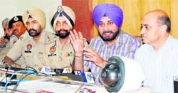 BJP MP Navjot Sidhu addresses mediapersons in Amritsar