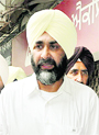 PPP chief Manpreet Badal outside the PSHRC office in Chandigarh on MOnday. 