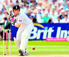 Ian Bell plays a shot at Trent Bridge on Sunday
