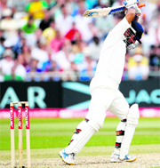 MS Dhoni was dismissed for a first-ball duck at Trent Bridge in the second innings.