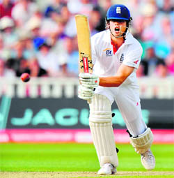Alastair Cook during the third day of the third Test against India at Edgbaston in Birmingham 