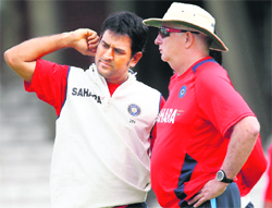 MS Dhoni with coach Duncan Fletcher. The Indian team management got most of it wrong on this disastrous tour