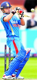 Raina during his knock of 84 at Lord�s on Sunday