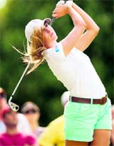 Taylor Leon in action at the Arkansas Championship on Sunday.