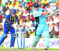 NSWs Danial Smith being castled by Vernon Philander in Chennai on Saturday. 