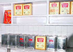 The seized tins of spurious ghee