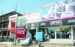 A view of the Bhupindra Road market in Patiala