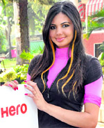 Sharmila Nicollet with the winner�s cheque at the CGC on Friday