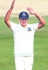 Bengal's Sourav Ganguly gestures during their Ranji Trophy match against Haryana in Rohtak