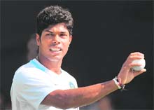 Umesh Yadav attends a practice session at the Sardar Patel Stadium in Ahmedabad on Sunday. India play the third ODI against West Indies on Monday and will be looking to seal a series win. Match Starts: 2.30 pm