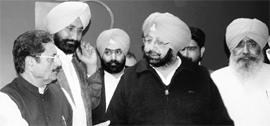 (L-R) GS Charak, Jagbir, Kushaldeep, Amarinder Singh and Kaka in Chandigarh.