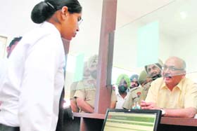 Punjab Director General of Police Anil Kaushik while inaugurating a Saanjh Kendra in Patiala in October