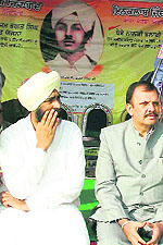 Manpreet at a rally in Nawanshahr