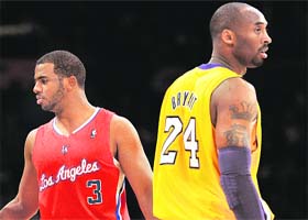 LA Clippers boasts of new players like Chris Paul (L) and the team is now seen as a strong contendor for the 2012 season