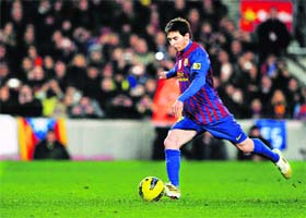 Barcelona�s forward Lionel Messi.