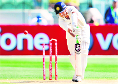 Rahul Dravid has struggled throughout the series in Australia.