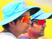 Suresh Raina (L) and Gautam Gambhir. 