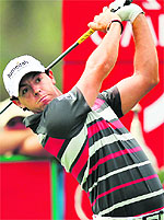 World number two Rory McIlroy in action in the opening round of the Dubai Desert Classic on Thursday. Rory shot six-under 66