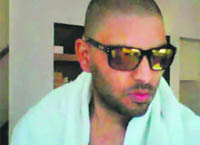 The latest picture of Yuvraj Singh, undergoing chemotherapy for a malignant lung tumour, posted by him on his Twitter page.