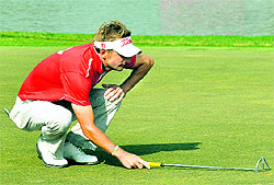 Jbe Kruger of South Africa in action during Avantha Masters in Gurgaon on Saturday