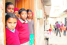 Children at a street in Maqboolpura, the locality where a woman, Mohinder Kaur, lost all her seven sons to drug addiction. Still, the government is making no efforts to cut the supply line of drugs, set up a de-addiction centre and provide job avenues. 