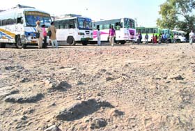 The deplorable condition of the bus stand