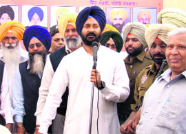 State Finance Minister Parminder Singh Dhindsa in Sangrur on Saturday. 